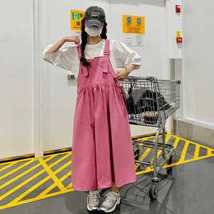 韩系时尚设计感背带裙女夏季2025年新款少女感宽松显瘦长款连衣裙图片
