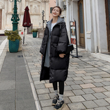 档口现货卫衣拼接假两件长款羽绒服标90绒266-7715，女装羽绒服，浙宝266