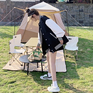 档口现货 主推 2023新款棋盘格撞色棒球服266-2266图片