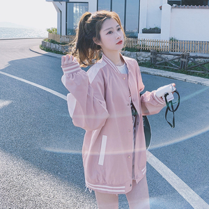 档口现货 2021新款两色撞色拼接棒球服266-6608-P110K168图片