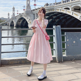 大货已出2023夏季新款粉色泡泡袖连衣裙266-2233-P85K138，女装连衣裙，浙宝266