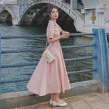 2021新款特色后背镂空西装领腰带连衣裙266-6635-P100K158，女装连衣裙，浙宝266