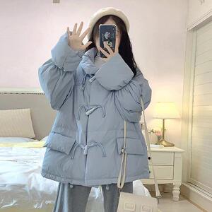 特级鹅绒羽绒服韩版女冬季2024新款时尚超好看短款面包服扣厚外套
