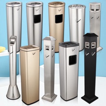 Thùng rác inox tròn, thùng rác vệ sinh sảnh khách sạn, gạt tàn thuốc lá đứng ngoài trời, lối vào thang máy khách sạn ngoài trời thùng gỗ ngâm chân