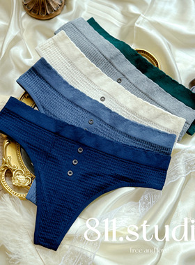 12月tback欧美T裤锦纶性感无痕健身瑜伽日常中腰纯棉档丁字内裤女