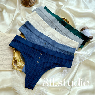 12月tback欧美T裤 女 锦纶性感无痕健身瑜伽日常中腰纯棉档丁字内裤