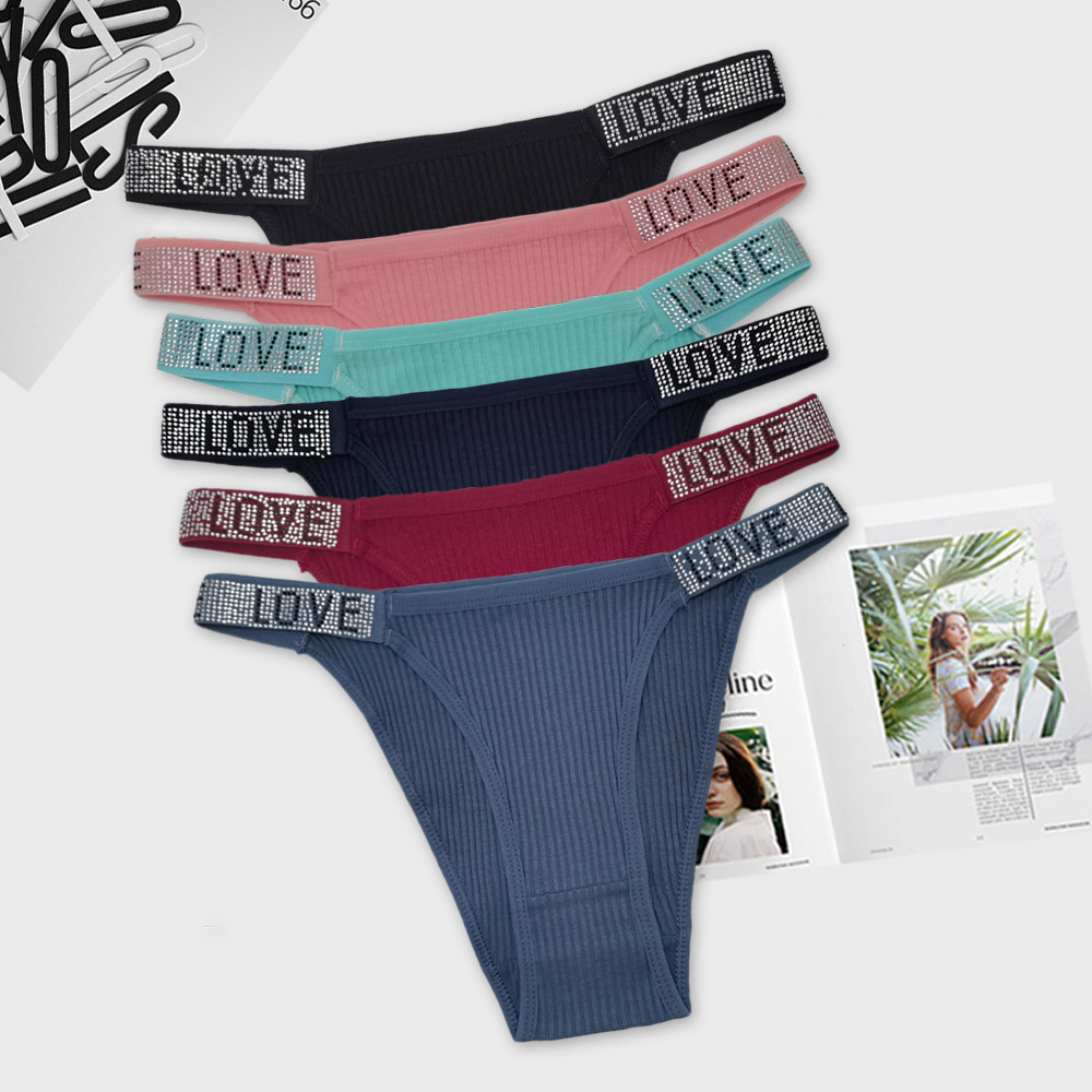 欧美风水钻三角内裤女运动健身