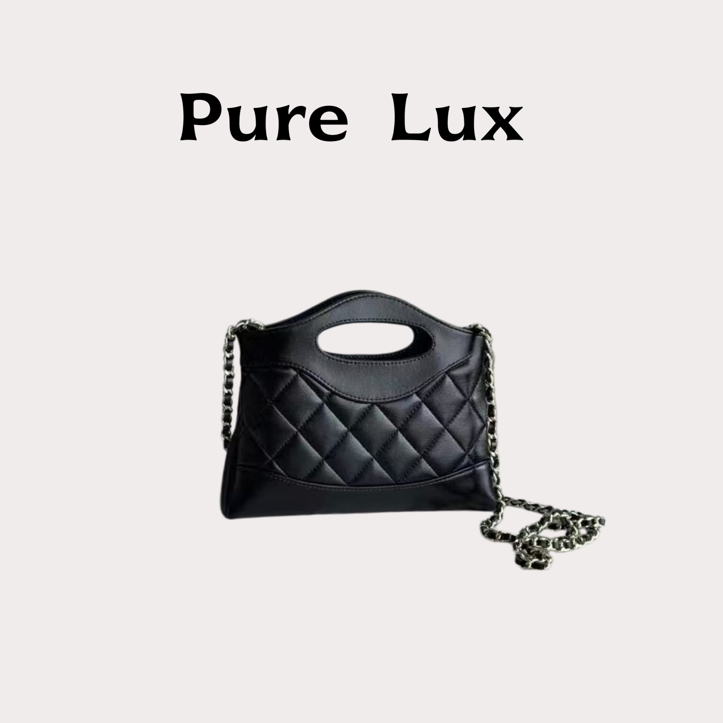 PureLux复古油蜡菱格链条Nano包