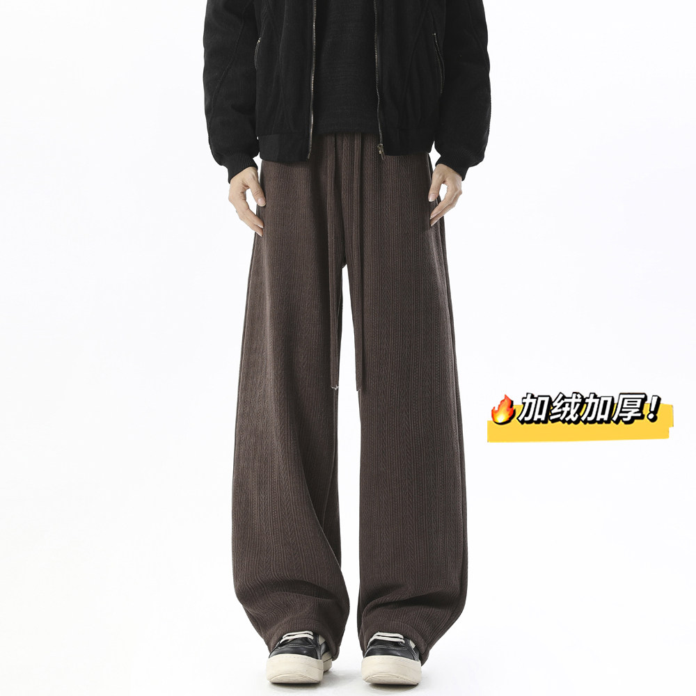 A440-JR129-特P40冬季麦穗纹加绒休闲裤，男装卫衣，电商A440