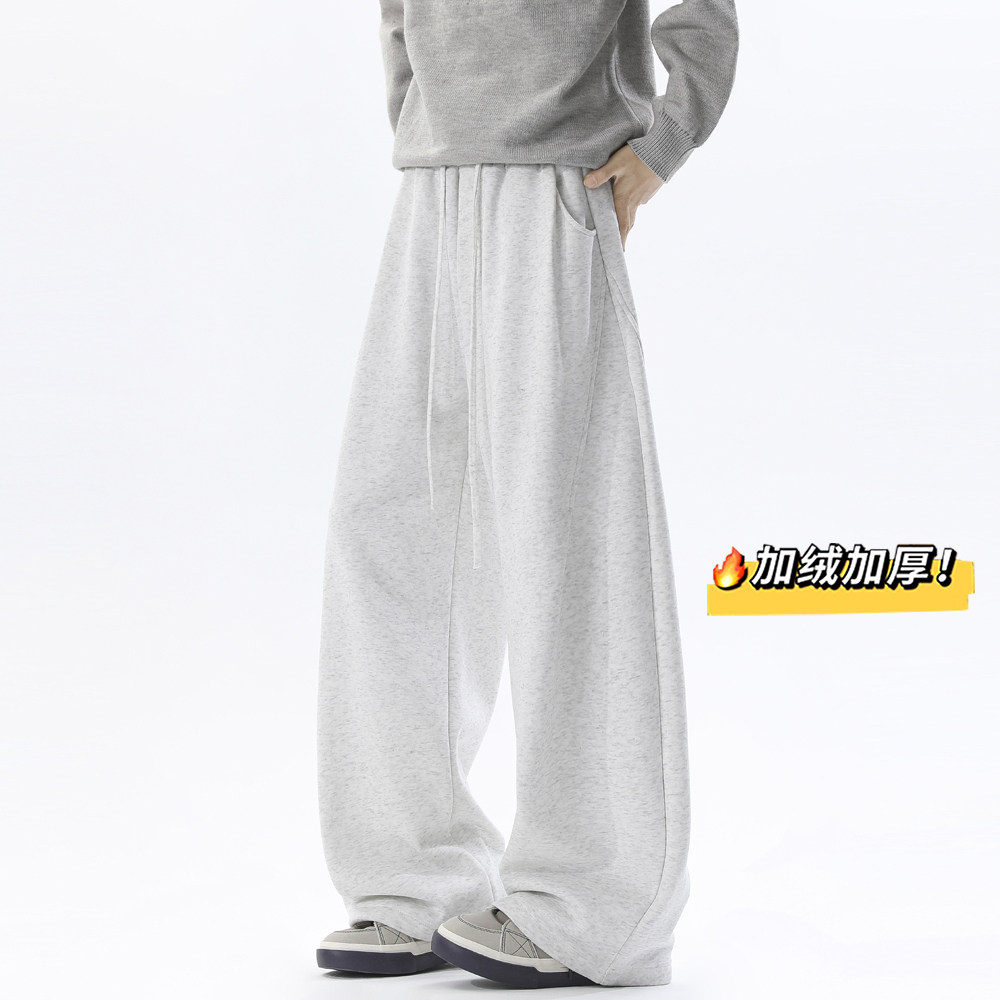 A440-JR605-P50冬季重磅加绒直简休闲裤，男装卫衣，电商A440