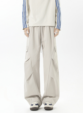 A440-A399-P45 三三斜面料水洗工装裤 休闲裤