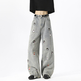 A440-WH25090-P552026年春季小狗刺绣牛仔裤，男装牛仔裤，电商A440