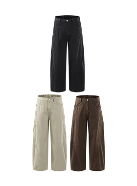 A440-K8601-特P49 阔腿工装裤 弯刀牛仔裤