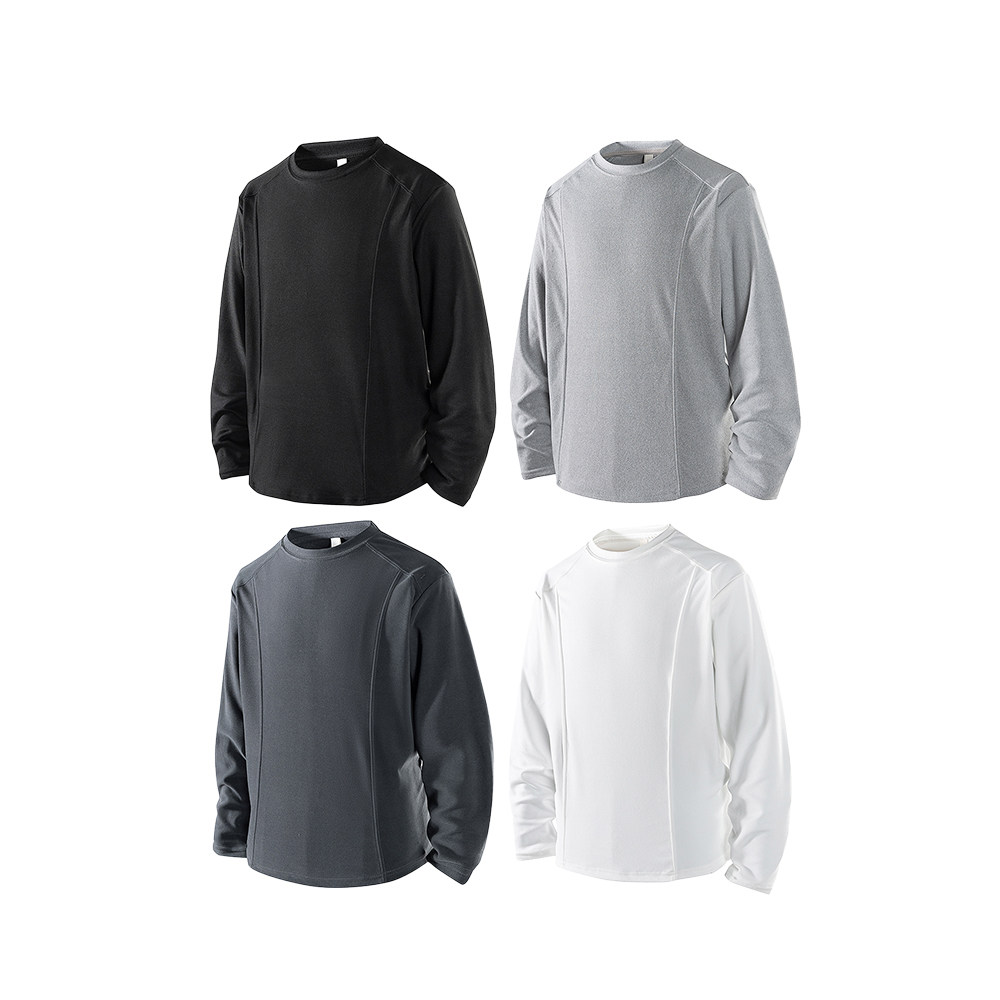 A440-DR003-特P20冬季圆领德绒保暖长袖T恤，男装T恤，电商A440