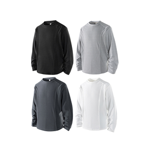 A440-DR003-特P20 冬季圆领德绒保暖长袖T恤，男装T恤，电商A440