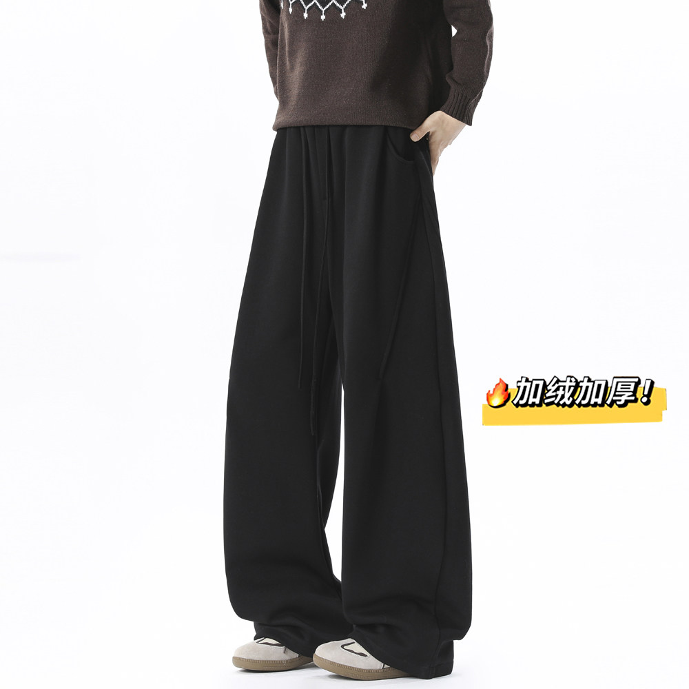 A440-JR605-P50冬季重磅加绒直简休闲裤，男装卫衣，电商A440