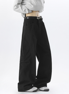 A440-K8603-特P49 春季褶皱纯色牛仔裤