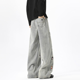 A440-WH25090-P552026年春季小狗刺绣牛仔裤，男装牛仔裤，电商A440