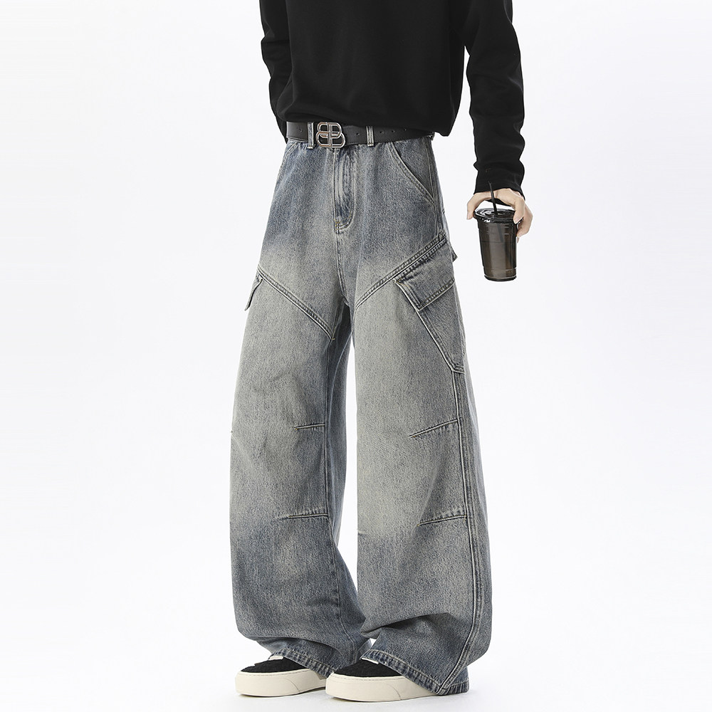 A440-K2888-P65春季重工水洗工装牛仔裤，男装牛仔裤，电商A440