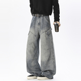 A440-K2888-P65春季重工水洗工装牛仔裤，男装牛仔裤，电商A440