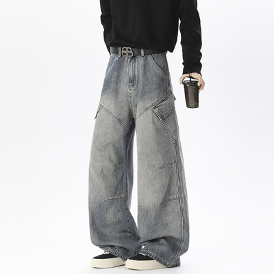 A440-K2888-P65 春季重工水洗工装牛仔裤