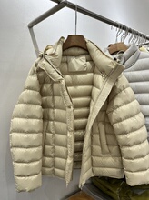 欧货中长款连帽90白鹅绒排骨羽绒服女2025新款冬设计感小众厚款