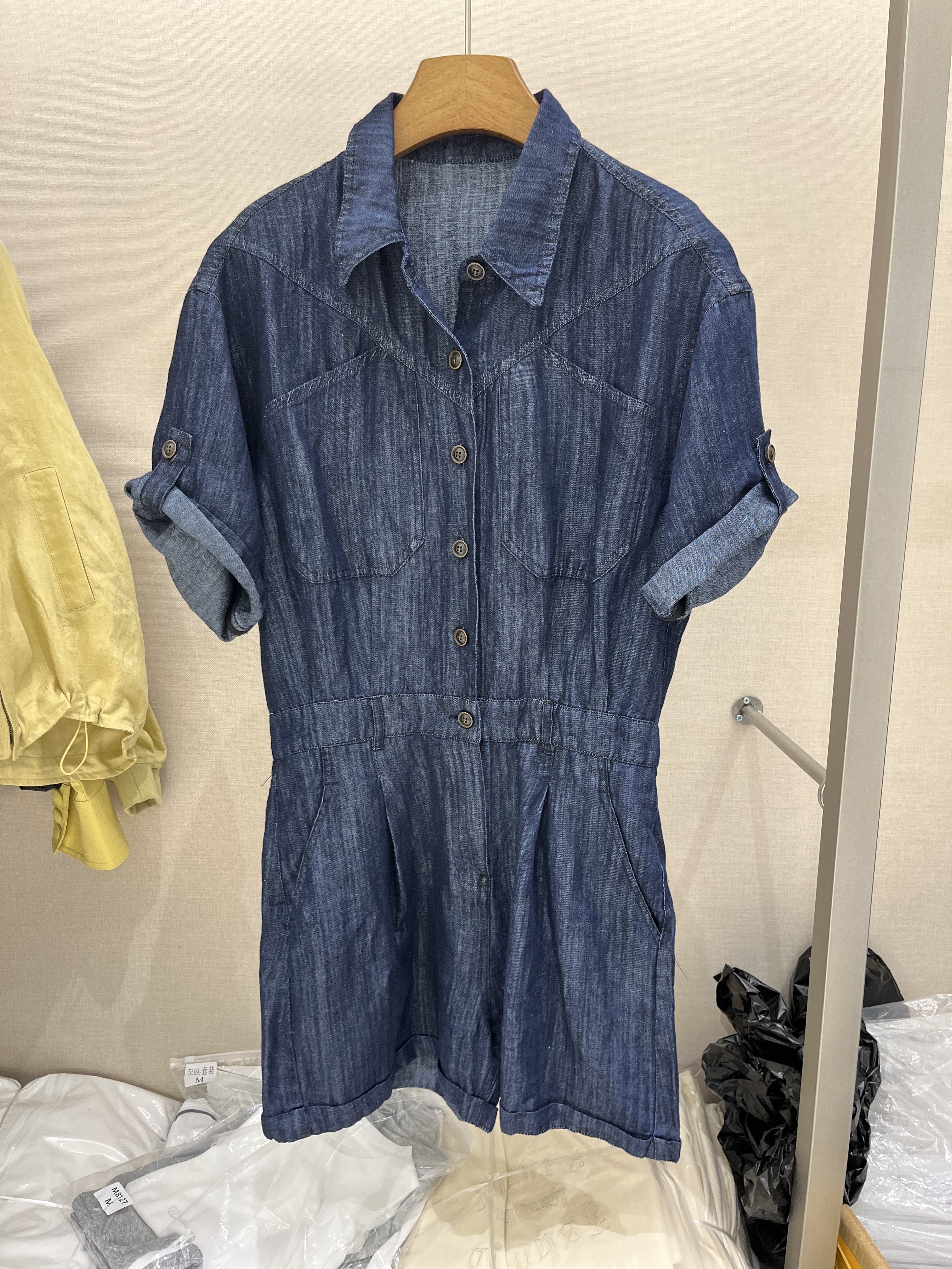 欧洲站2026新款夏季时尚显瘦牛仔连体短裤女宽松休闲工装连衣短裤