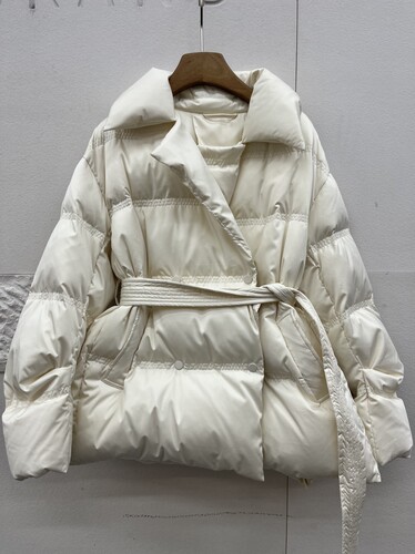 欧洲站欧货2025新款冬季90白鹅绒羽绒服女收腰气质显瘦外套中长款