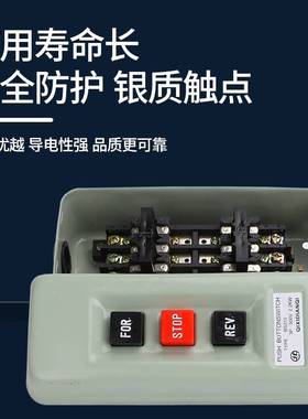 动力压扣开关BS-315扣押开关按钮3P500V2.2KW倒顺停开关