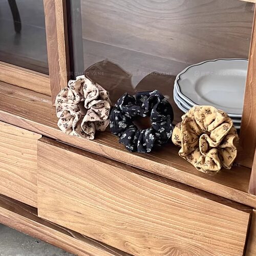 小碎花双层发圈肠圈新款头饰发饰