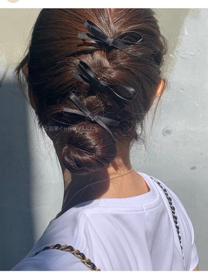 敲推荐的小蝴蝶结发夹