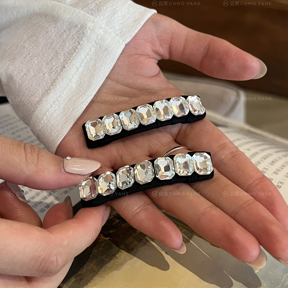 华丽钻钻刘海边夹新款