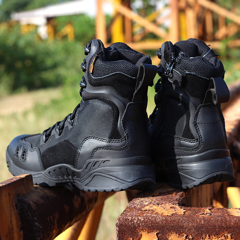 Boots militaires en cuir - porter - Ref 1397123 Image 3