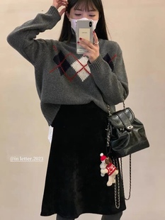 灰色韩定点点纱绞全羊毛毛衣 letter 柔软舒适好面料 店主推荐