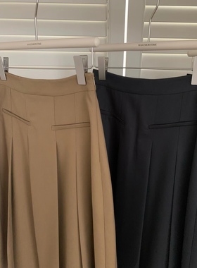 特价 elephant 职业装 伞裙 黑色 春秋季 垂感质地 m码70腰围以内