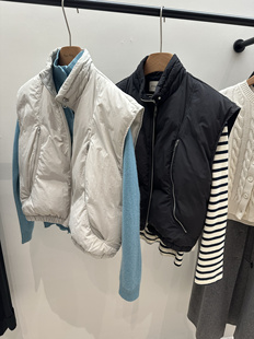 hygge立领拉链马甲外套女秋冬新款叠穿薄款百搭显瘦坎肩羽绒马甲