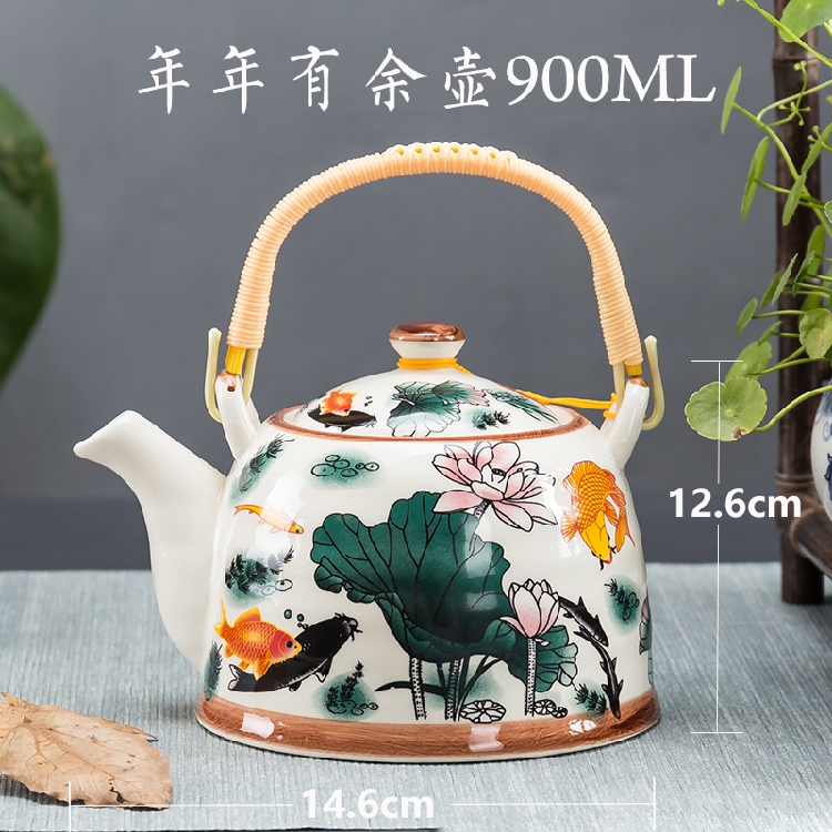 瓷器大容量酒店家用提梁壶