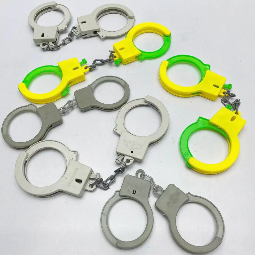 万圣节cos影视表演道具警察玩具儿童塑料手铐对讲机密室逃脱锁扣