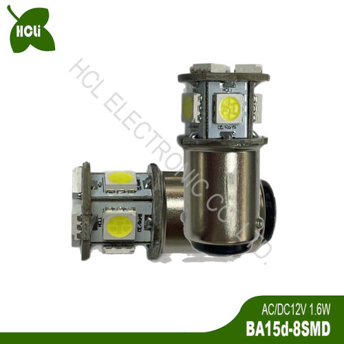 高品质AC/DC24V 12V 6.3V BA15D 1142 LED灯泡 车船灯 信号警示灯