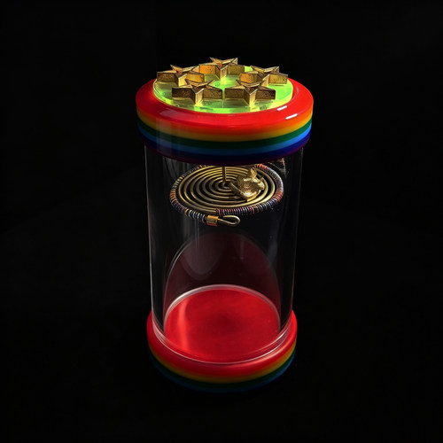 大炮筒五皮筋平谷铁蝈专业徐一舟70五星圈蛇簧七彩虹亚克力叫罐子