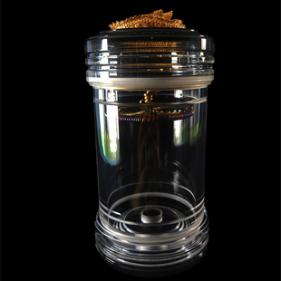 罐王•S151•纯铜鸣趣•李勇纯铜蒙心蝈蝈罐配钻石五星簧60*125