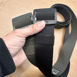 新款XF编织内外腰带黑色备勤腰带军绿编制帆布作训裤带男