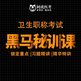 例题精析课 阿虎医考卫生高级职称副高正高考试培训黑马秘训课经典