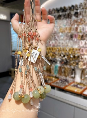 天然和田玉项链百搭玉石毛衣链吊坠女款新中式招财保平安礼物