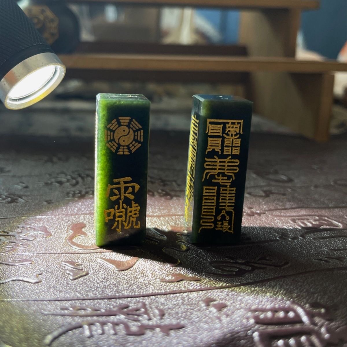 新疆和田玉财官印三宝印章吊坠挂件黑青玉财冠印玉佩玉坠钥匙扣款