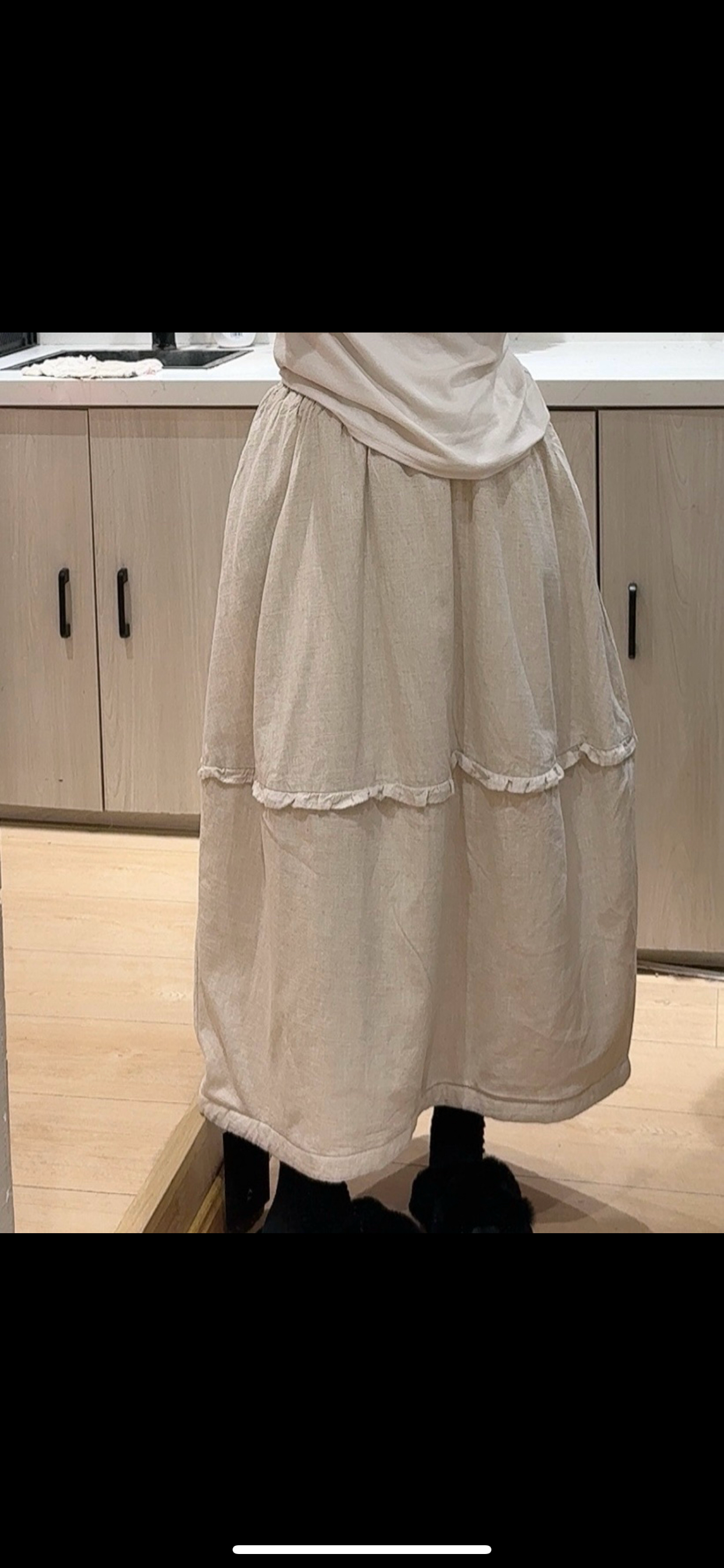 新款女装花边棉半身裙宽松显瘦百搭半裙82132,女装/女士精品,大码半身裙,淘宝优惠券,粉丝福利购,淘宝优惠卷