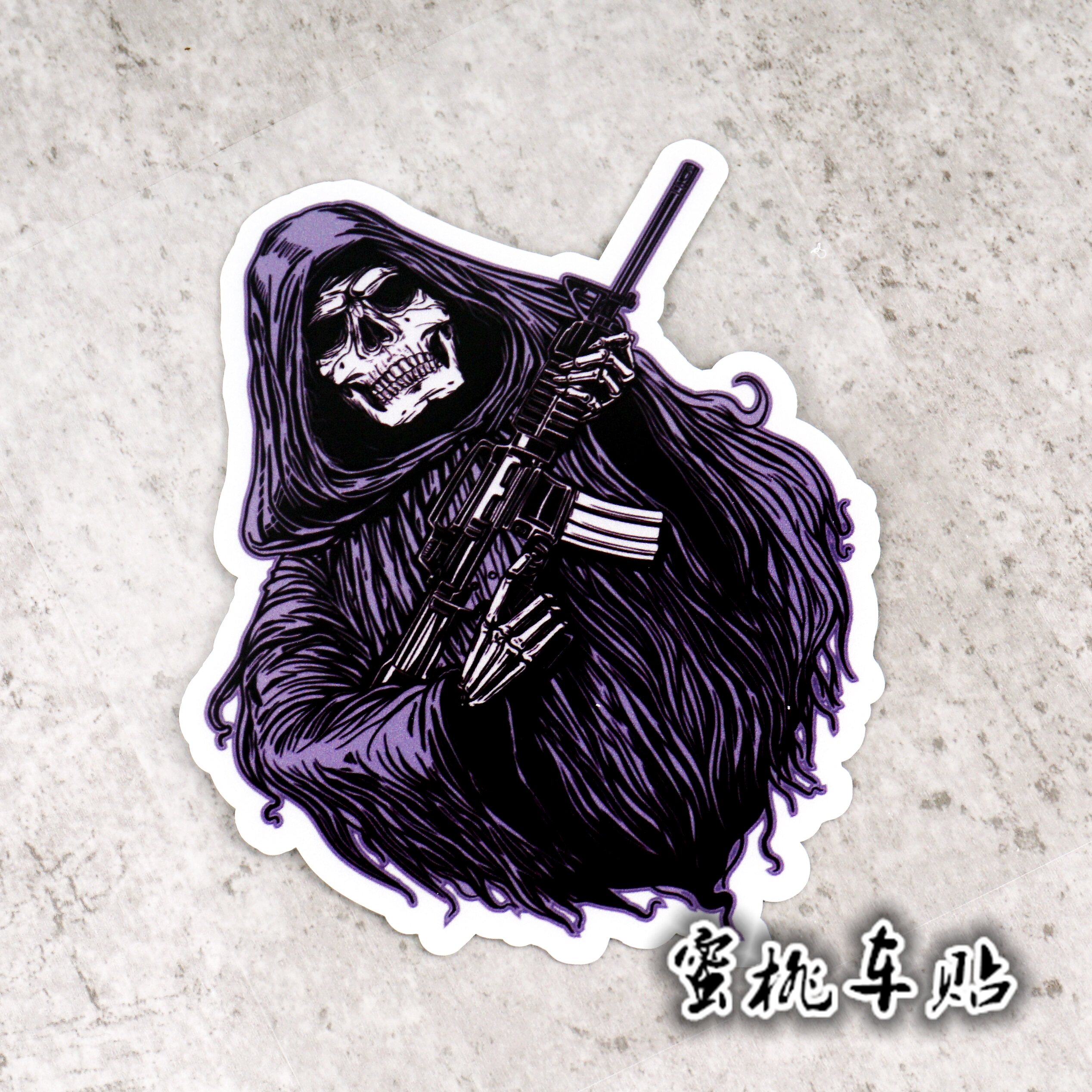 哈雷摩托车俱乐部队标吃鸡98K883滑翔复古机车公路骷髅反光贴196