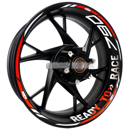 KTM DUKE790 DUKE390 DUKE250 RC390 改装轮毂贴 钢圈贴 反光贴纸