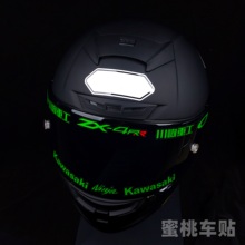 川崎 NINJA ZX4R ZX4RR 忍者 改装 镜片贴 头盔贴装 饰 反光 贴纸