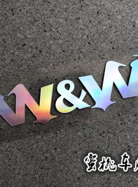 W&W电音节百大DJ贴纸 HOLOGRAM镭射周边贴纸行李箱电脑贴纸机车贴